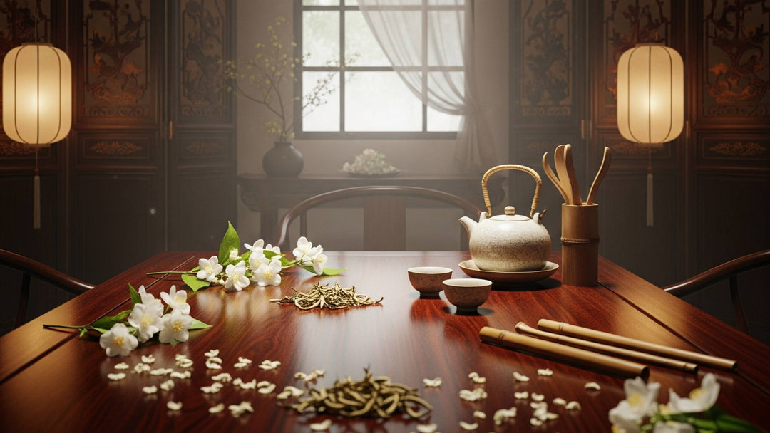 Chinese teahouse on a river