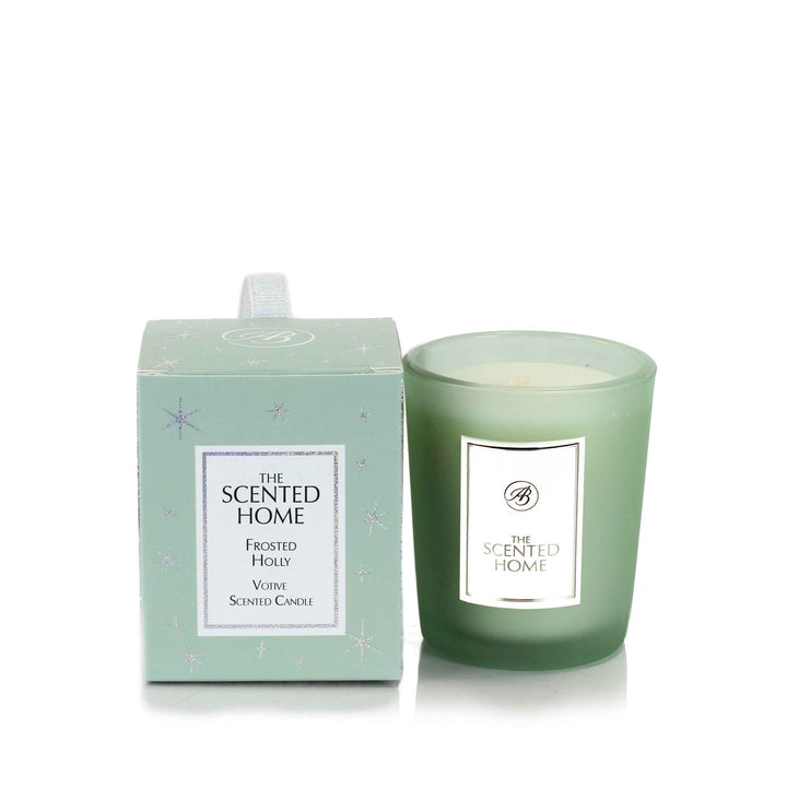 Frosted Holly Scented Jar Candle