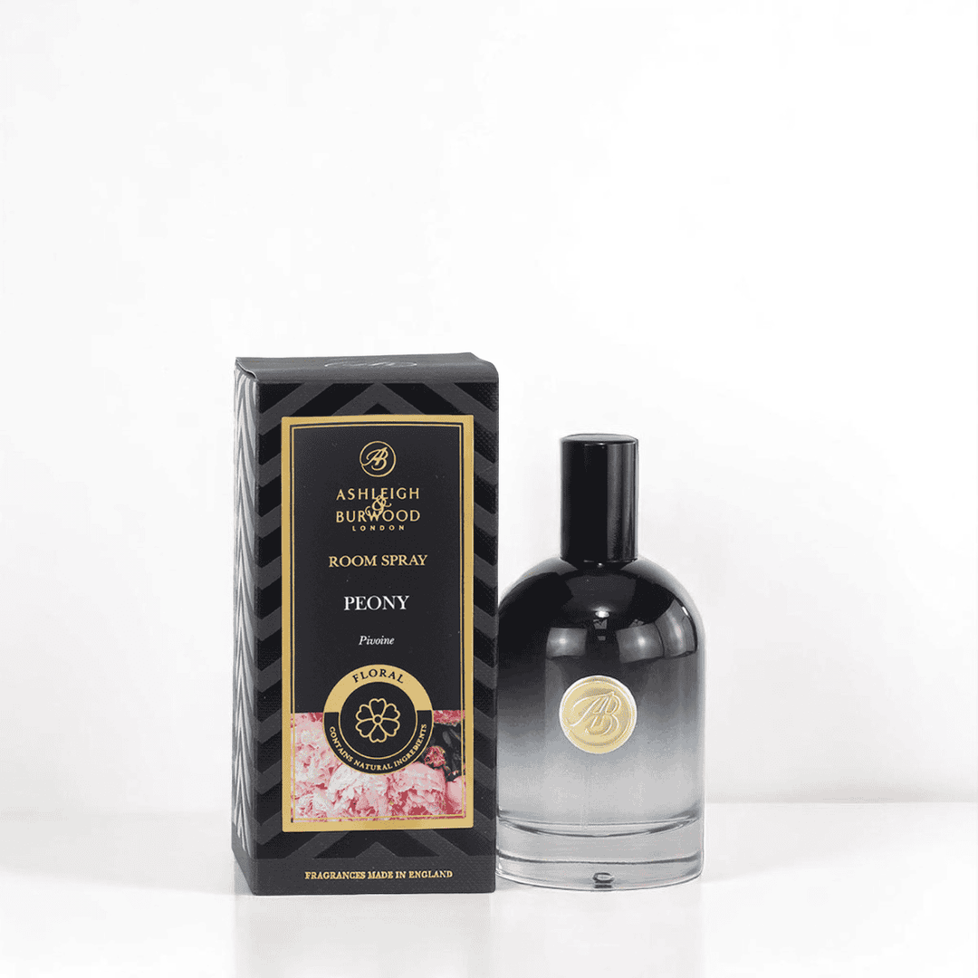 Peony Signature Room Spray against a white neutral background