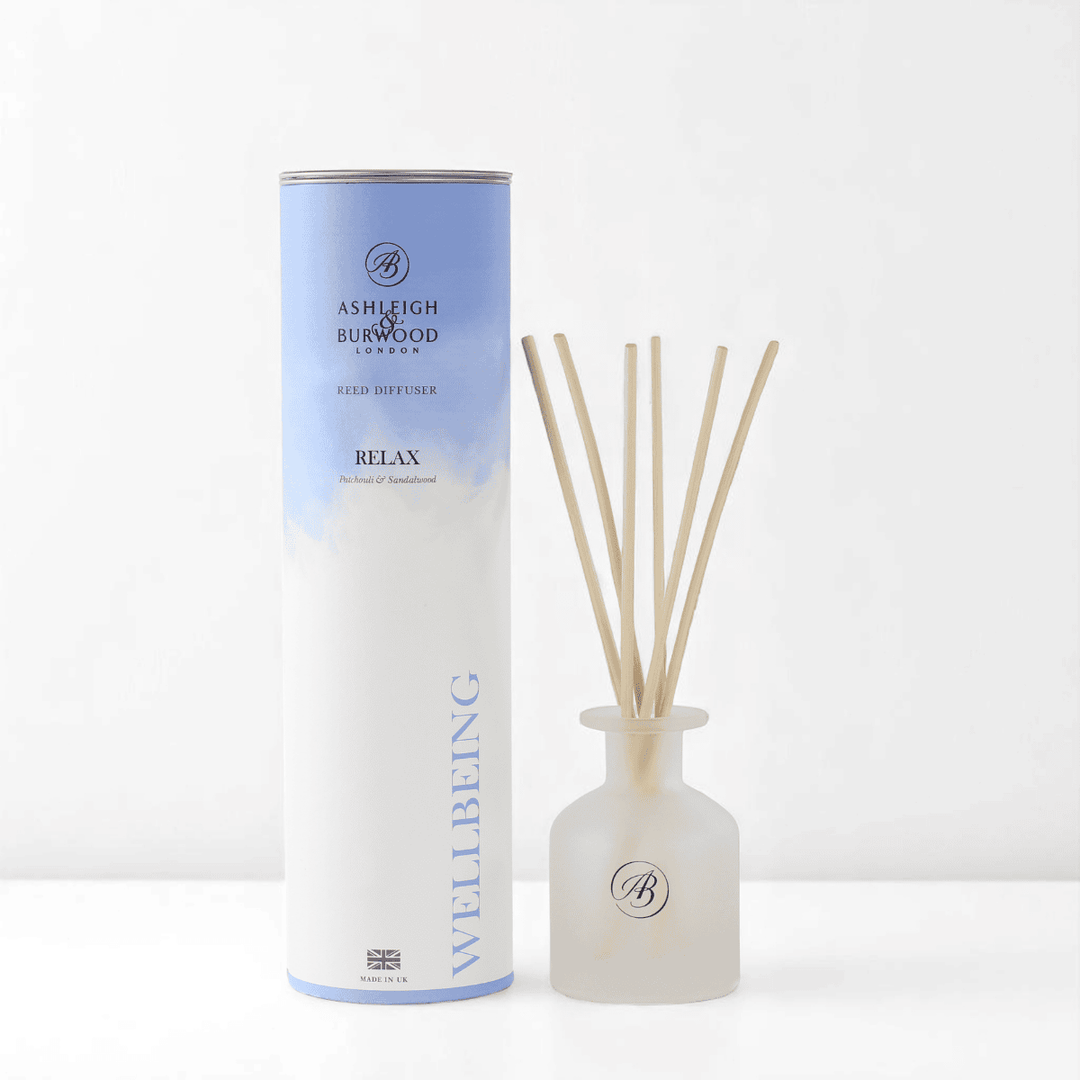 Relax Reed Diffuser against a white neutral background