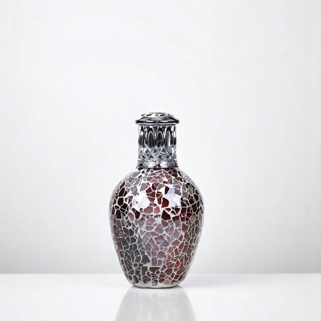 Rose Quartz Fragrance Lamp against a white neutral background