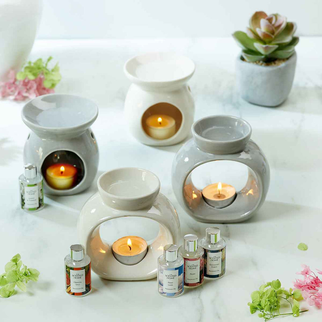 Grey Oval Wax Melt Burner