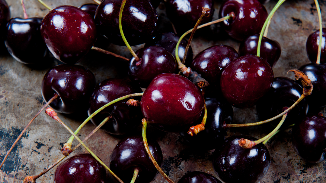 Bunch of cherries on a tree