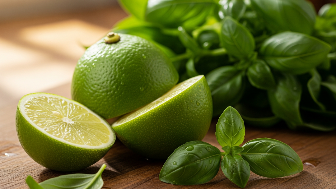 Limes growing on a tree