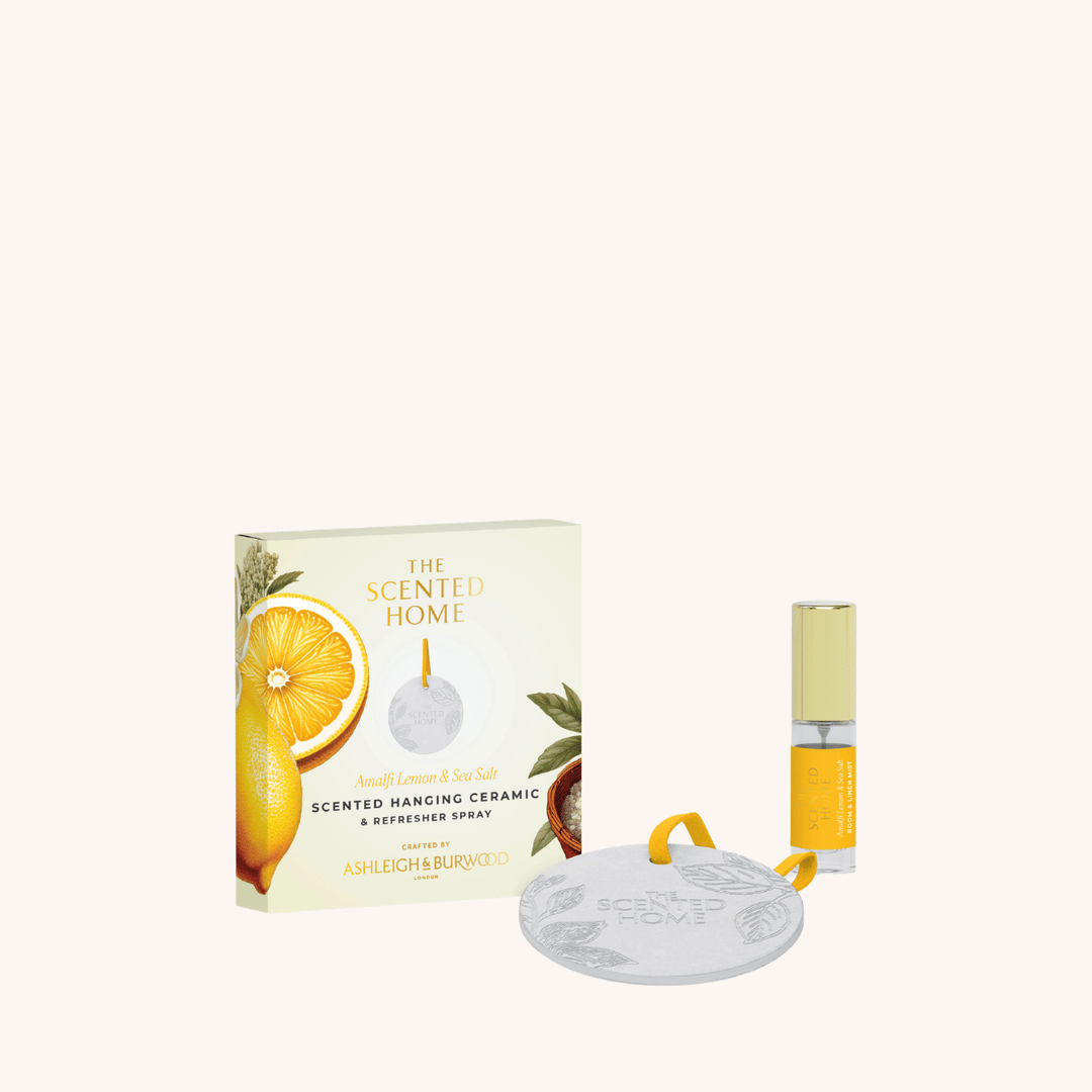 Amalfi Lemon & Sea Salt Scented Hanging Ceramic on a white background