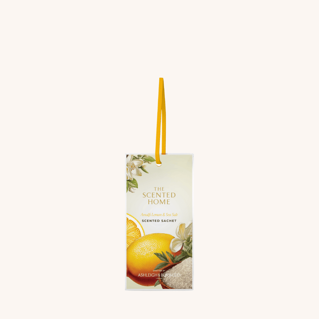 Amalfi Lemon & Sea Salt Scented Sachet on a white background 