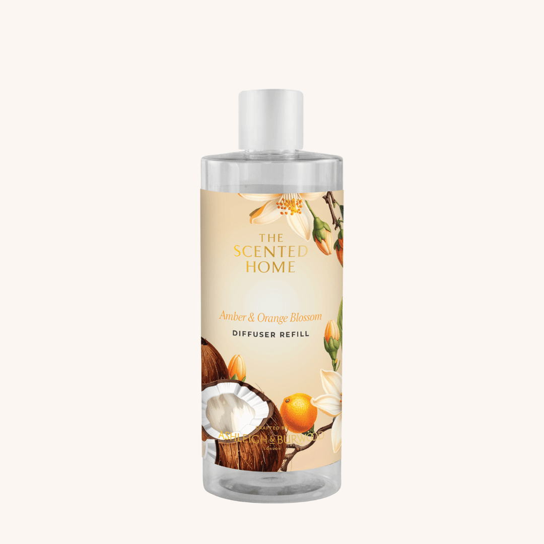 Amber & Orange Blossom Reed Diffuser Refill on a white background 