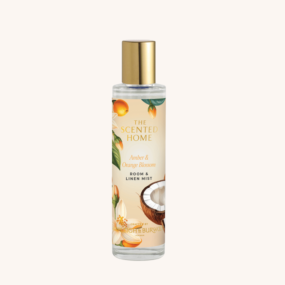 Amber & Orange Blossom Room & Linen Mist on a white background