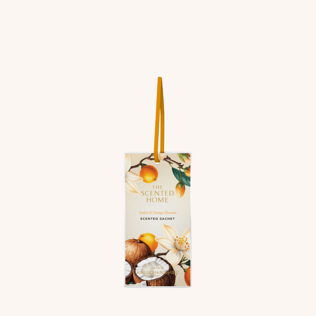 Amber & Orange Blossom Scented Sachet on a white background
