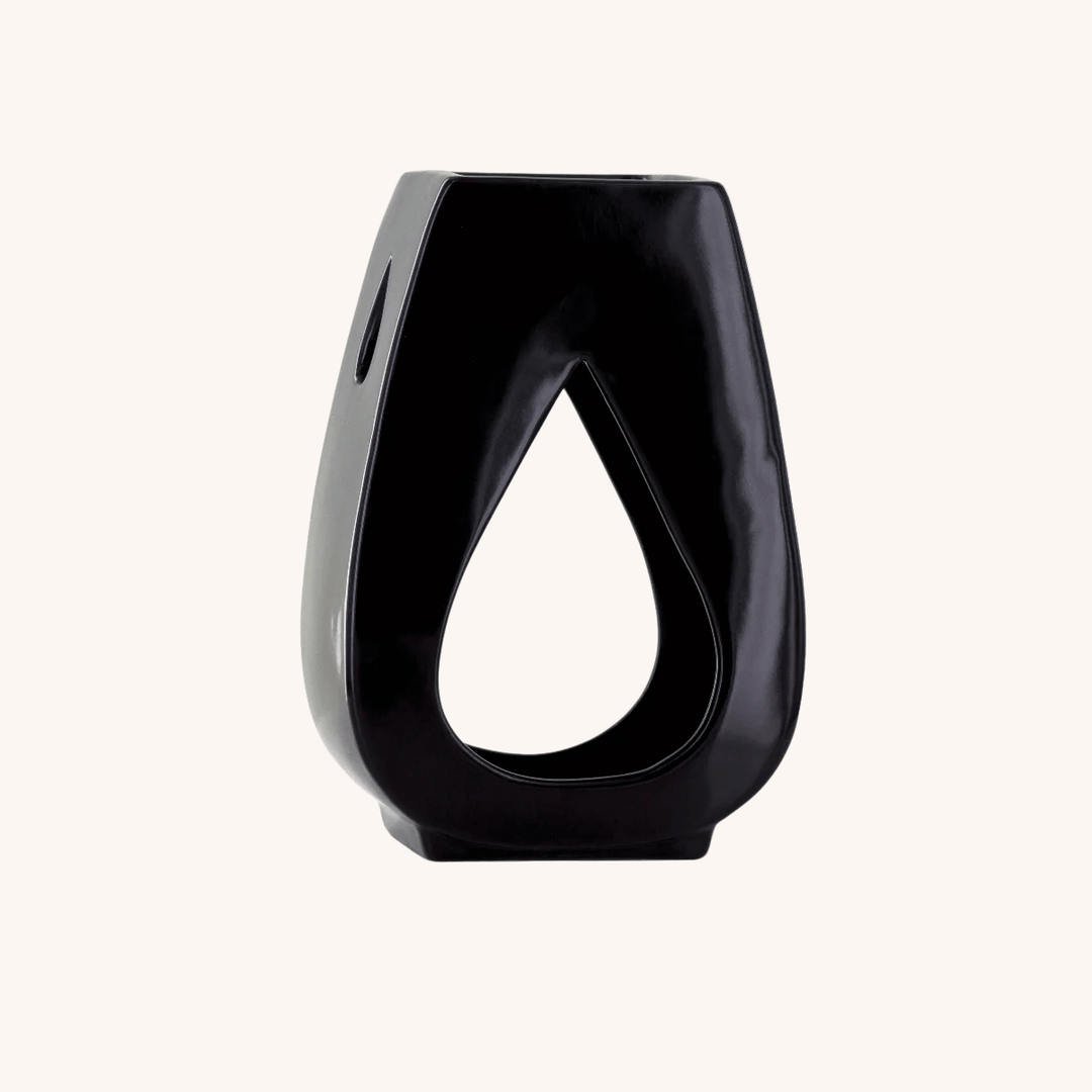 Black Droplet Oil Burner on a white background