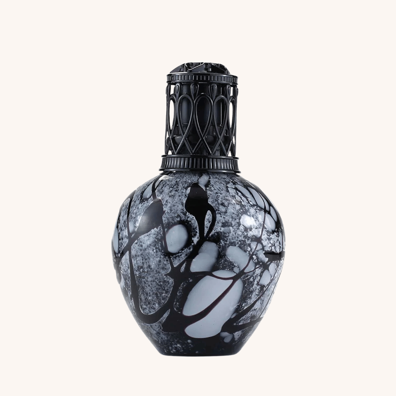 Black Marble Fragrance Lamp on a white background