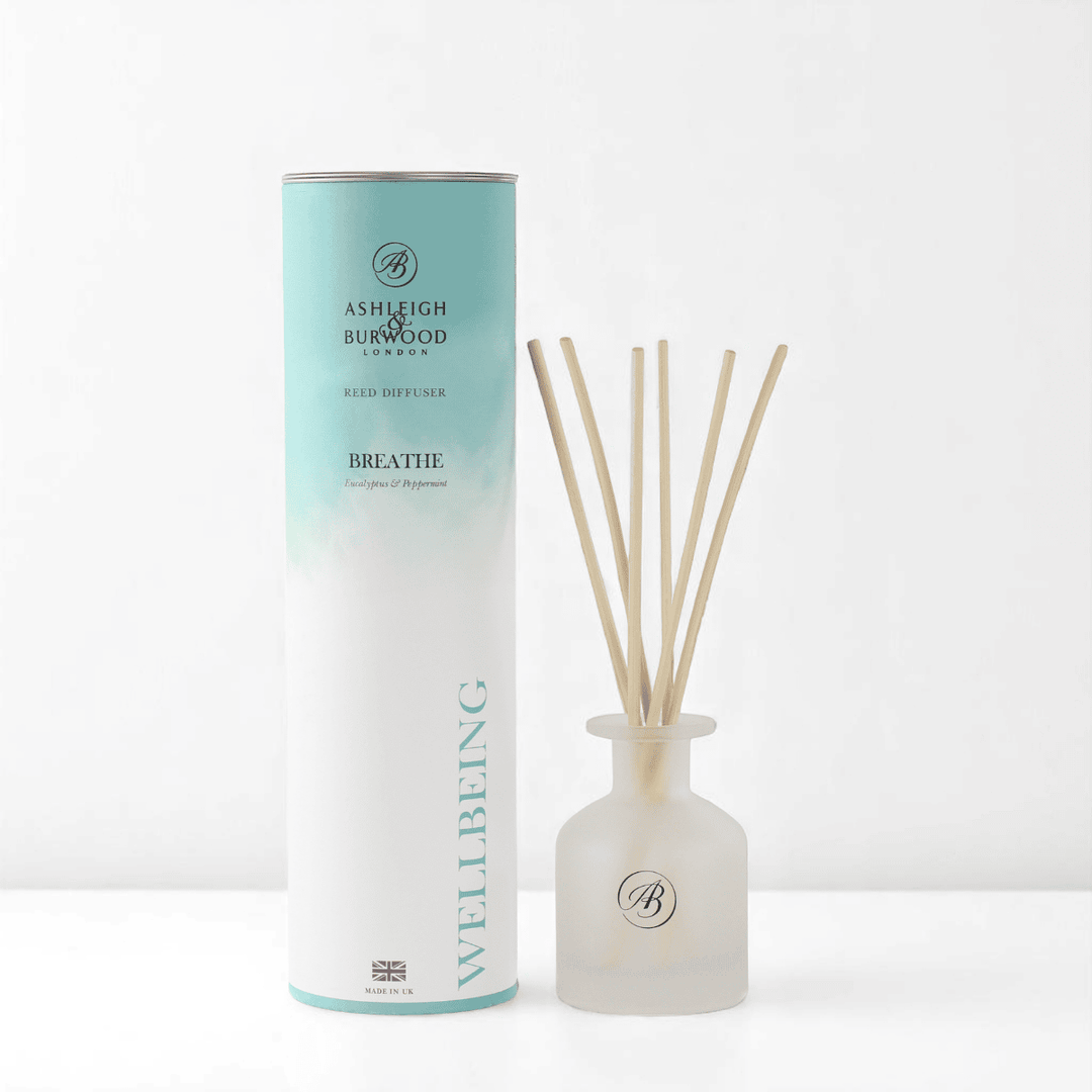 Breathe Reed Diffuser against a white neutral background