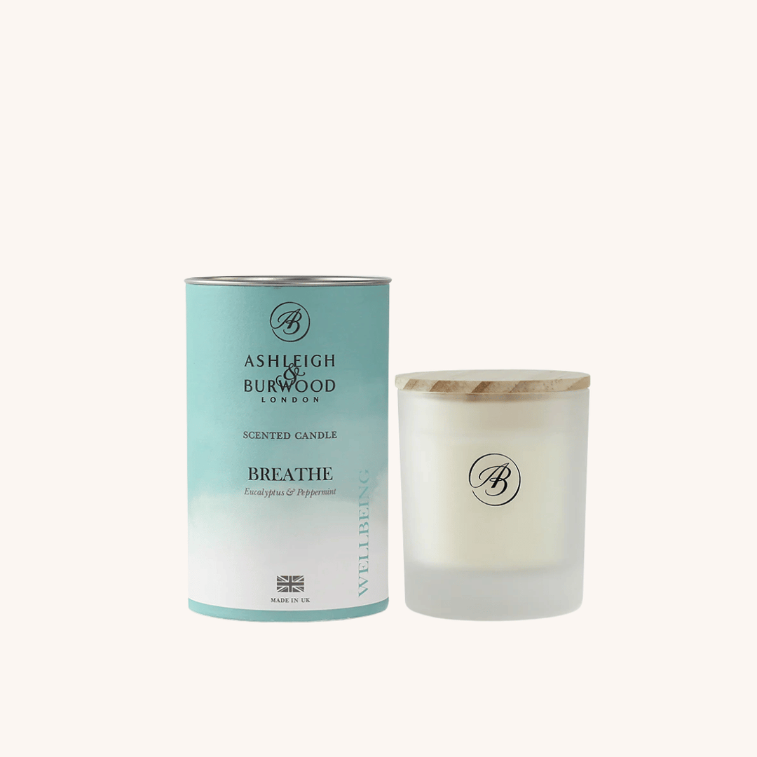 Breathe Scented Candle on a white background