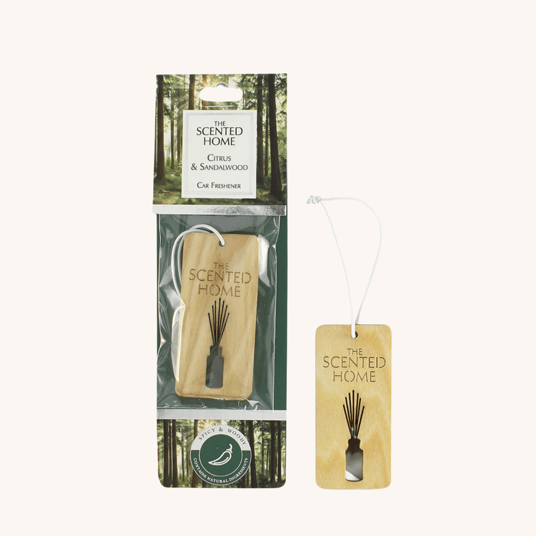 Citrus & Sandalwood Car Freshener on a white background