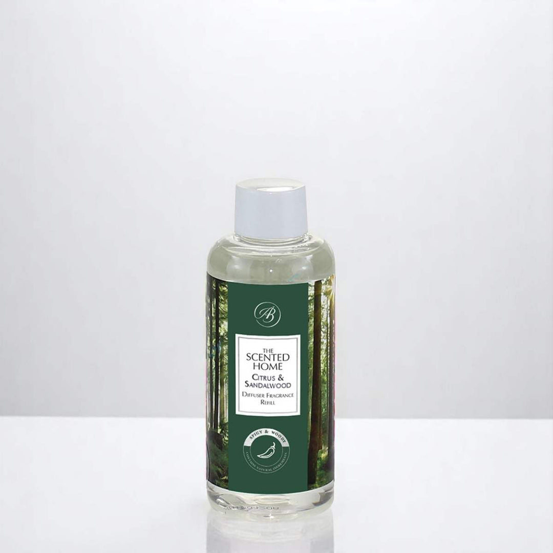 White Cedar & Bergamot Diffuser Refill against a neutral white background