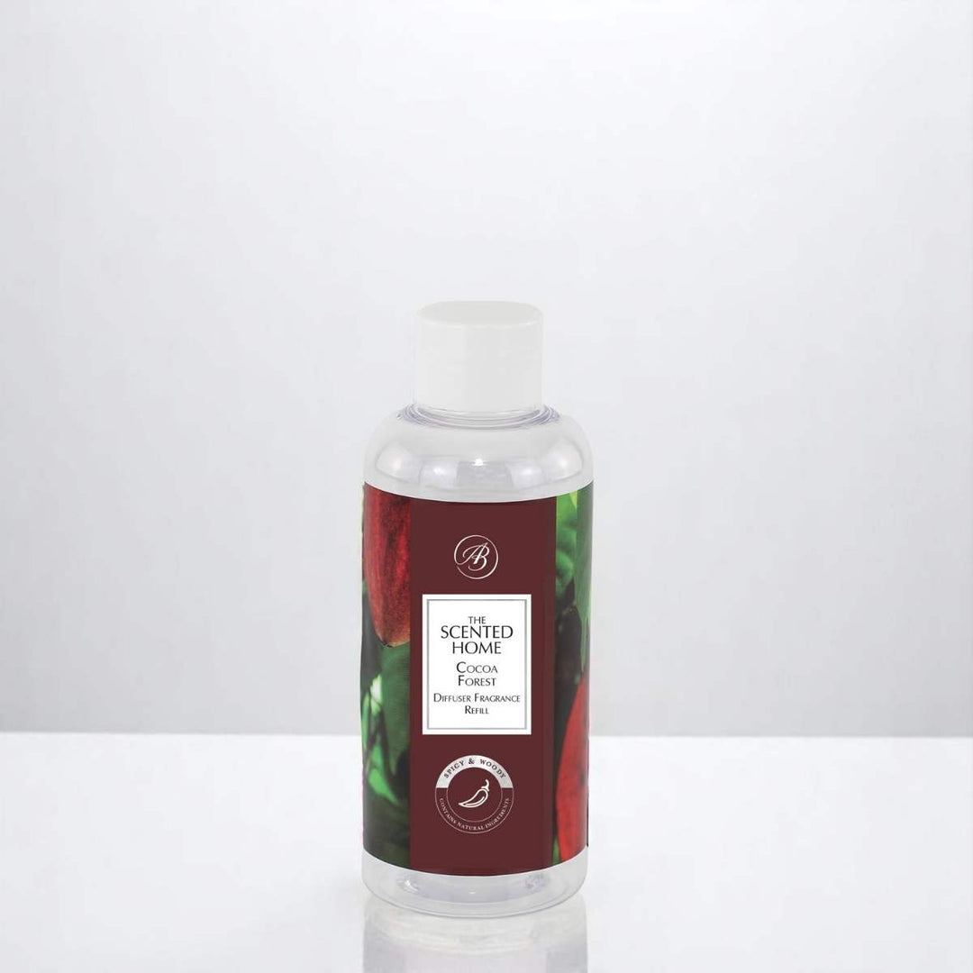 Cocoa Forest Reed Diffuser Refill against a white neutral background