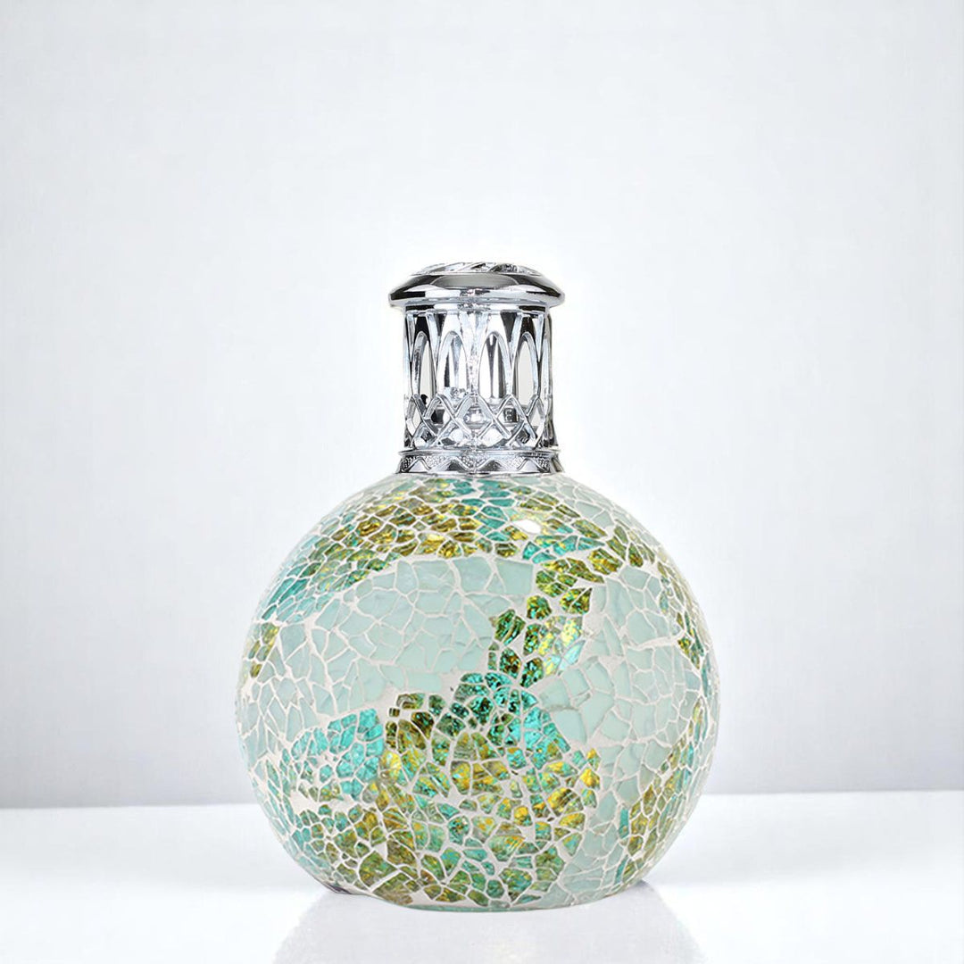 Earths Aura Fragrance lamp against a white neutral background