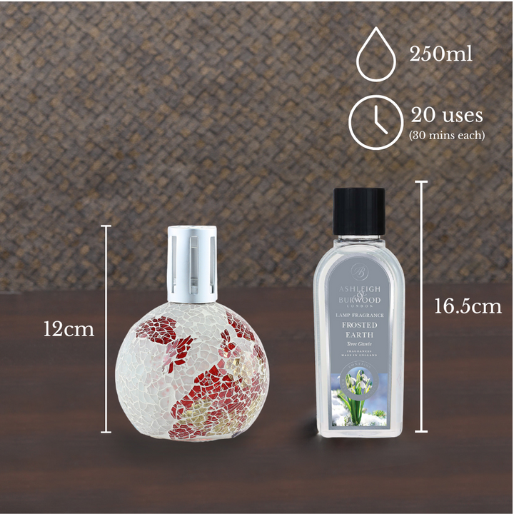 Earth's Magma & Frosted Earth Fragrance Lamp Gift Set Size