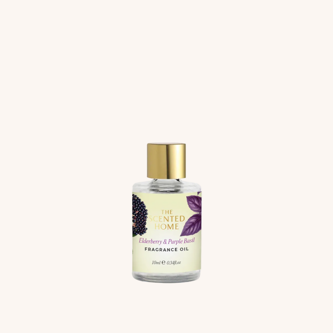 Elderberry & Purple Basil Fragrance Oil on a white background
