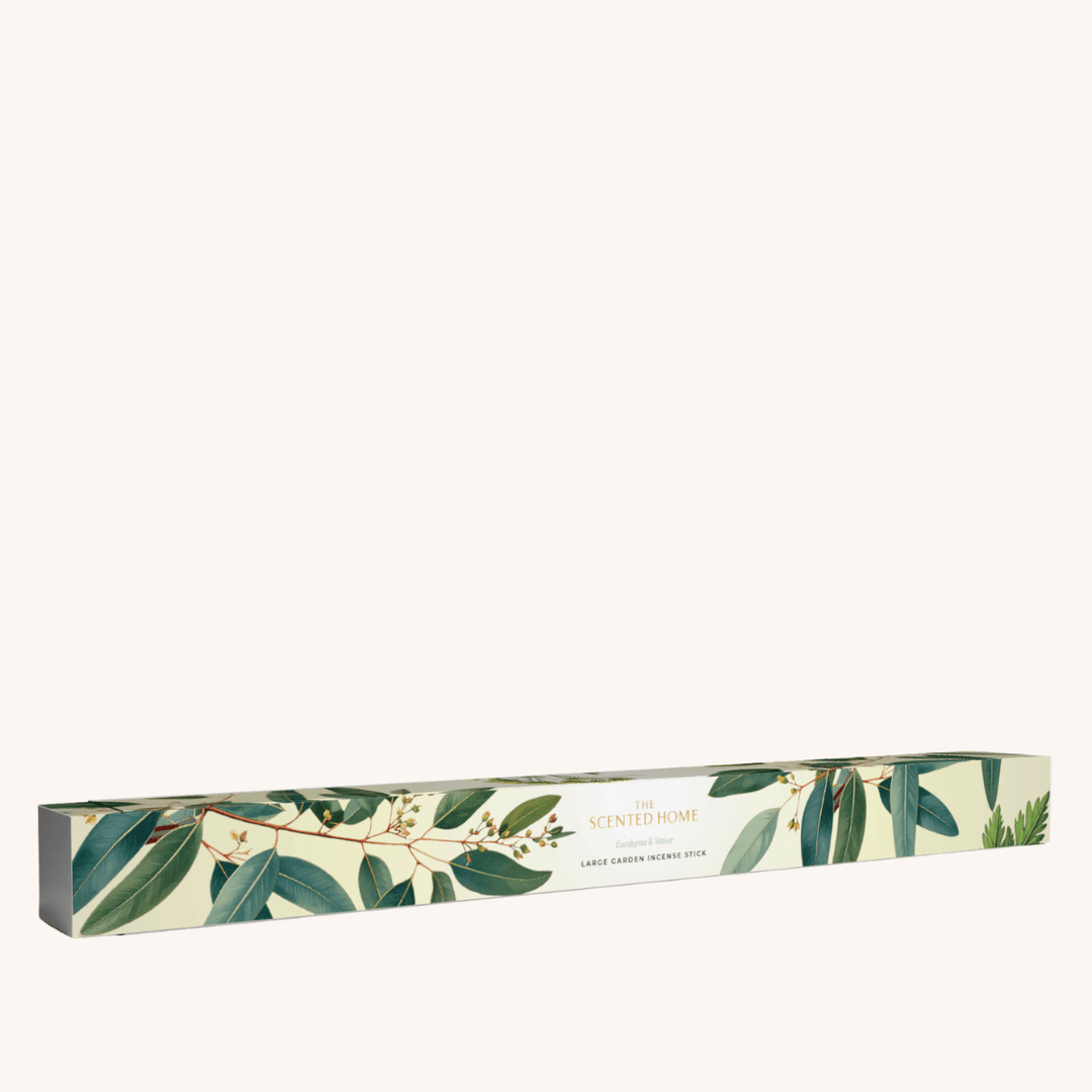 Eucalyptus & Vetiver Garden Incense on a white background 