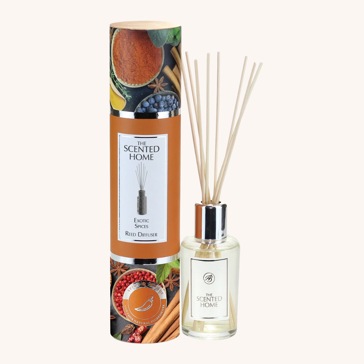 Exotic Spices Reed Diffuser on a white background