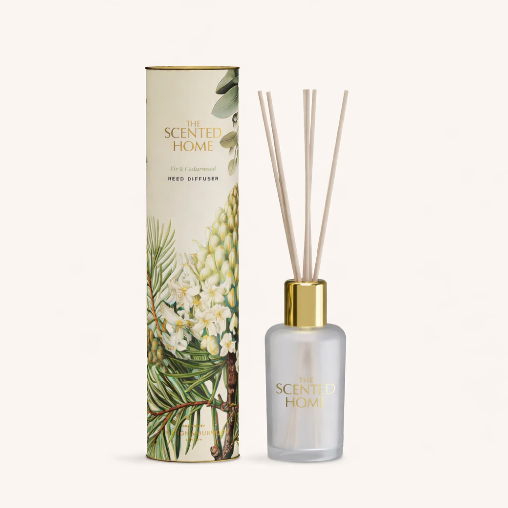 Fir & Cedarwood Reed Diffuser on a white background