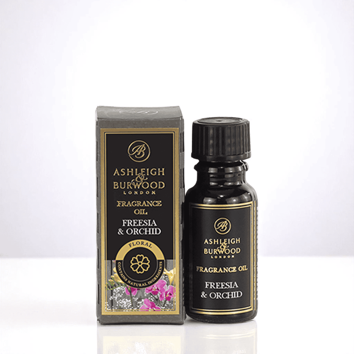 Freesia & Orchid Signature Fragrance Oil against a white neutral background