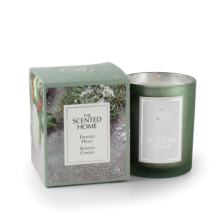 Frosted Holly Scented Jar Candle