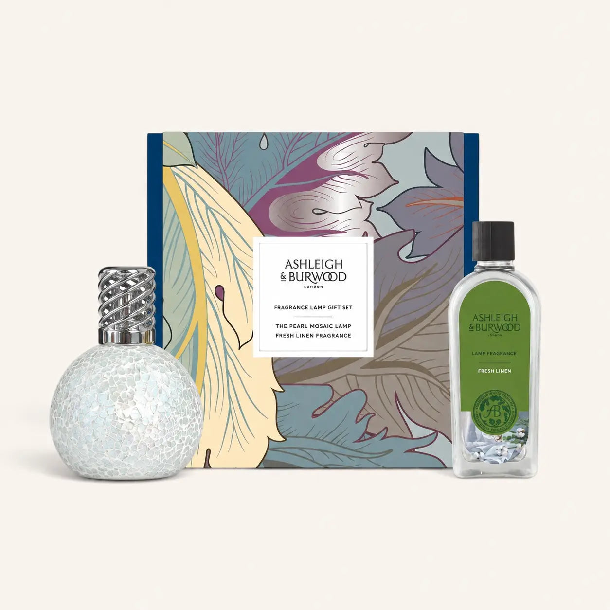 The Pearl & Fresh Linen Fragrance Lamp Gift Set