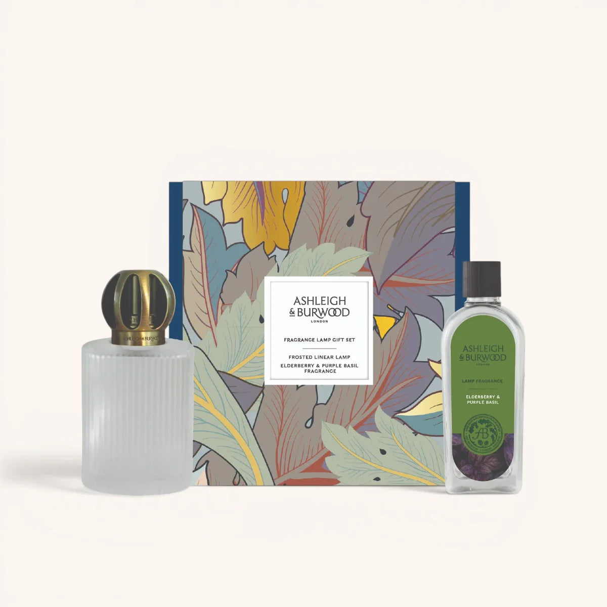 Linear Frosted and Elderberry & Purple Basil Fragrance Lamp Gift Set