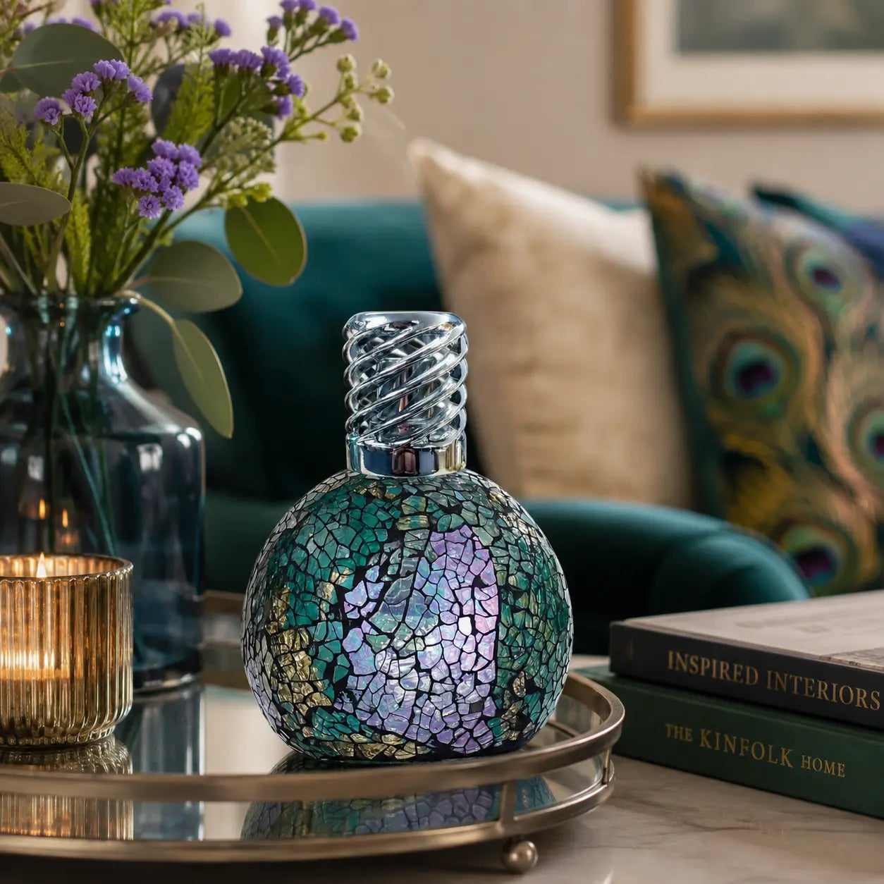 Peacock Feather Fragrance Lamp