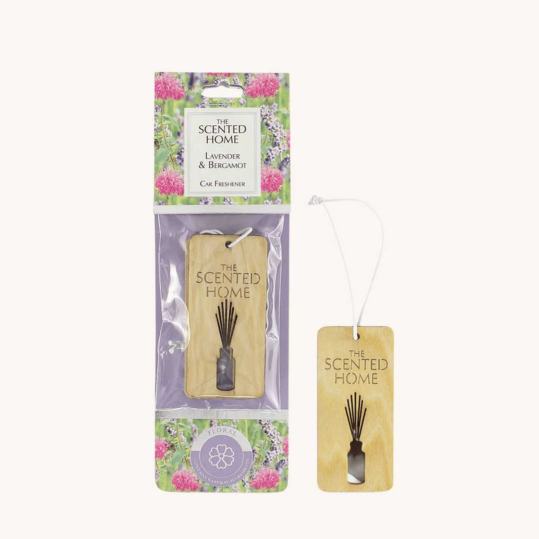 Lavender & Bergamot Car Freshener on a white background