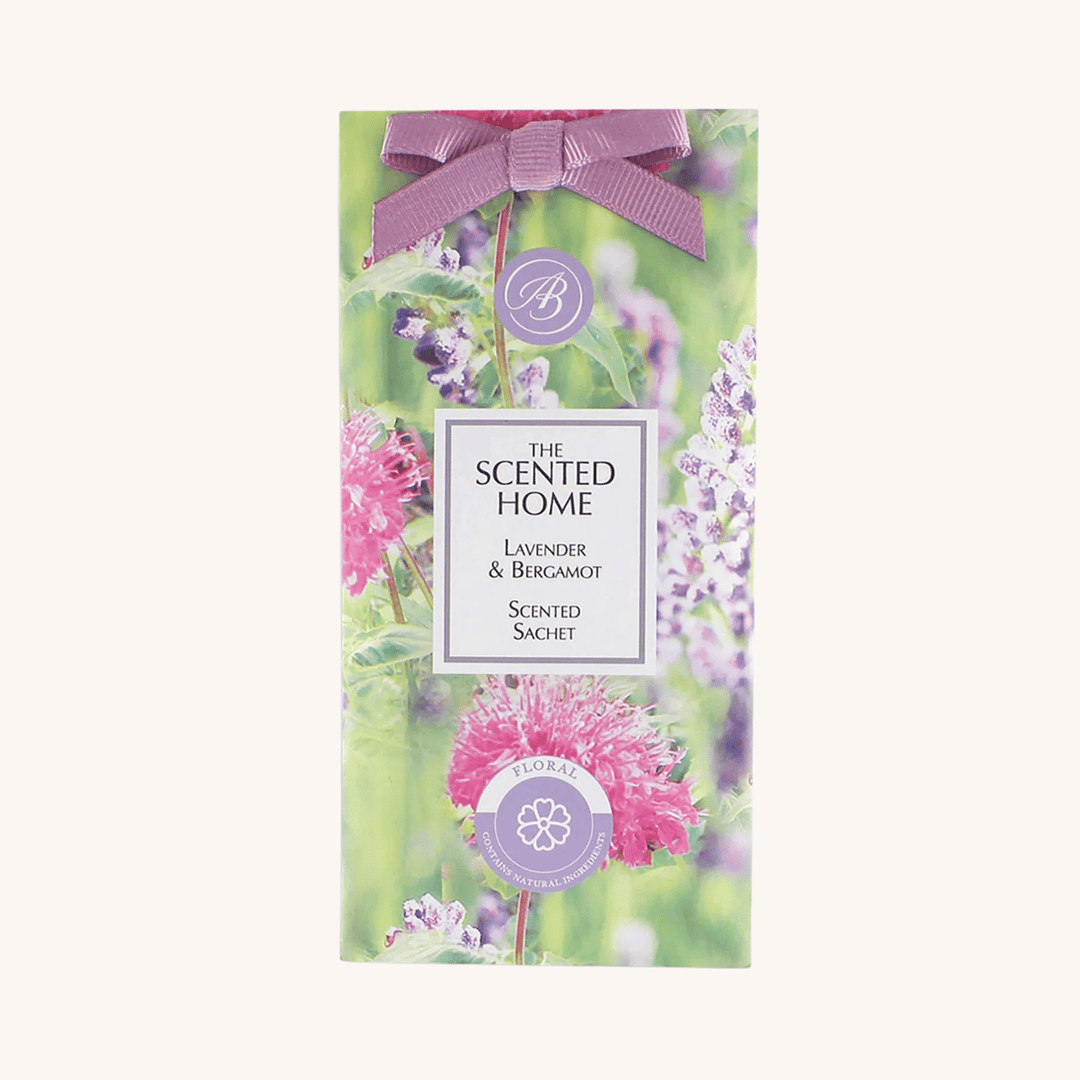 Lavender & Bergamot Scented Sachet on a white background