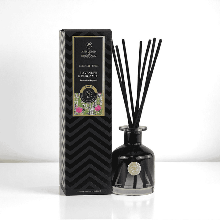Lavender & Bergamot Signature Reed Diffuser against a white neutral background