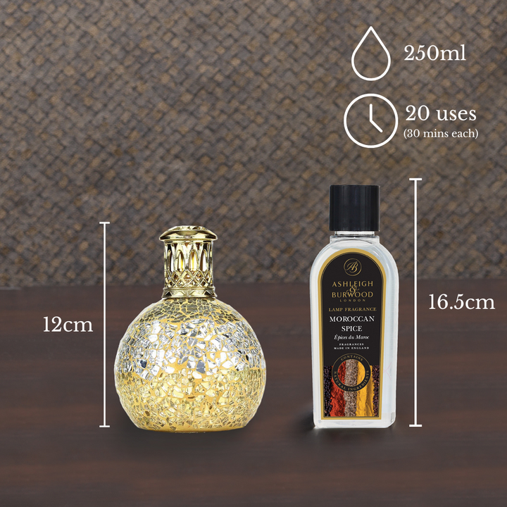 Little Treasure & Moroccan Spice Fragrance Lamp Gift Set Size