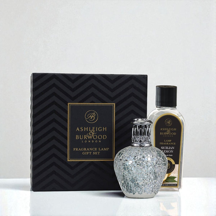 Luminosity and Sicilian Lemon Fragrance Lamp Gift Set against a white neutral background