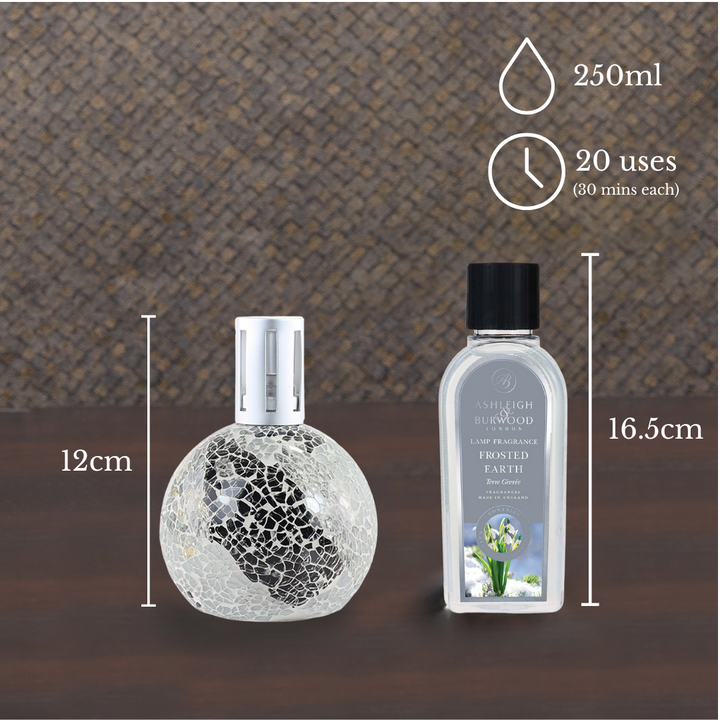 Mineral Earth & Frosted Earth Fragrance Lamp Gift Set Size