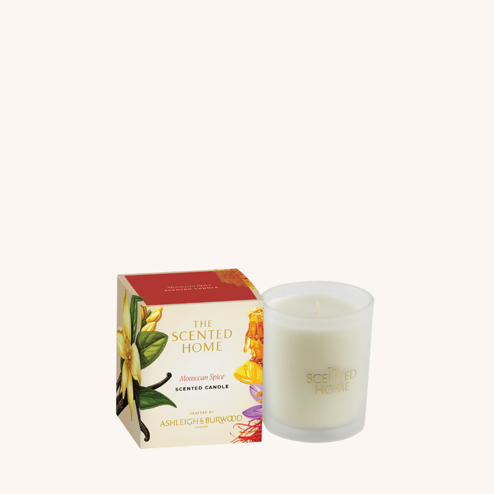 Moroccan Spice Scented Jar Candle on a white background
