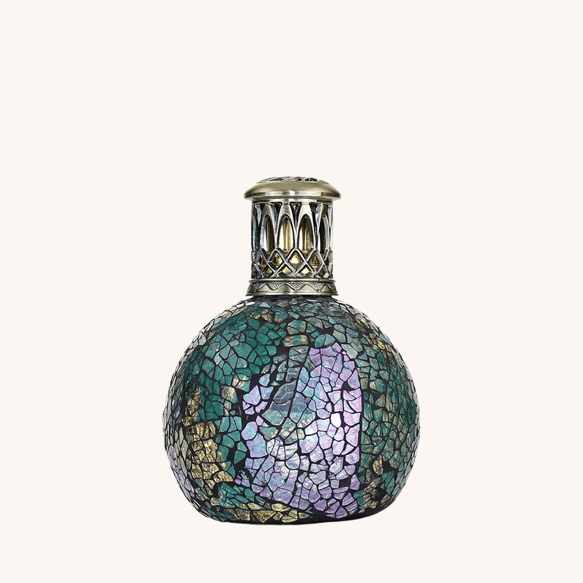 Peacock Feather Fragrance Lamp on a white background