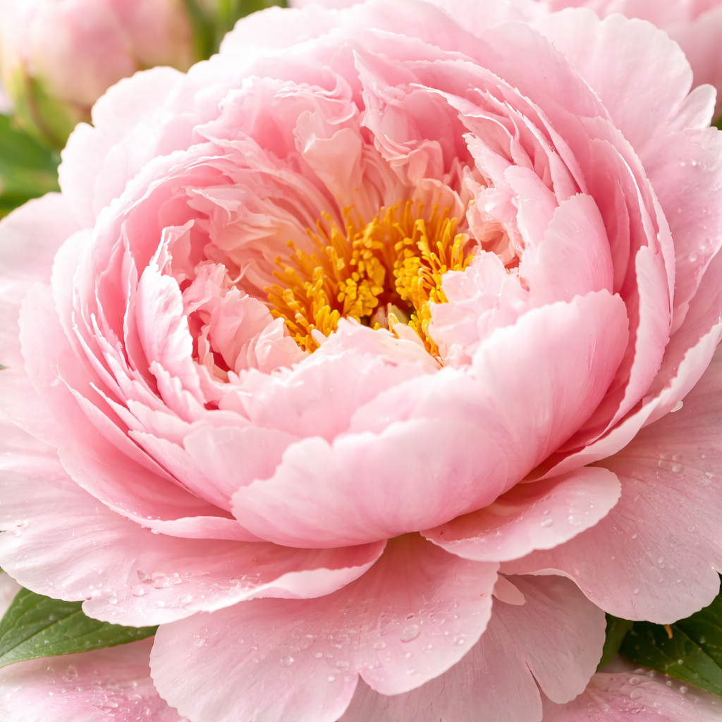 Close-up of a pink flower with a yellow center