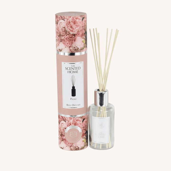 Peony Reed Diffuser on a white background 
