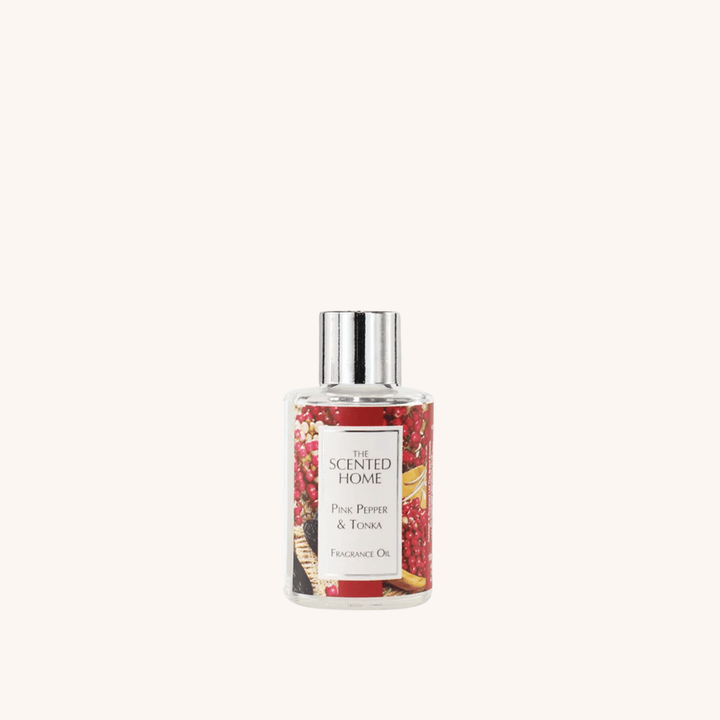 Pink Pepper &amp; Tonka Fragrance Oil on a white background