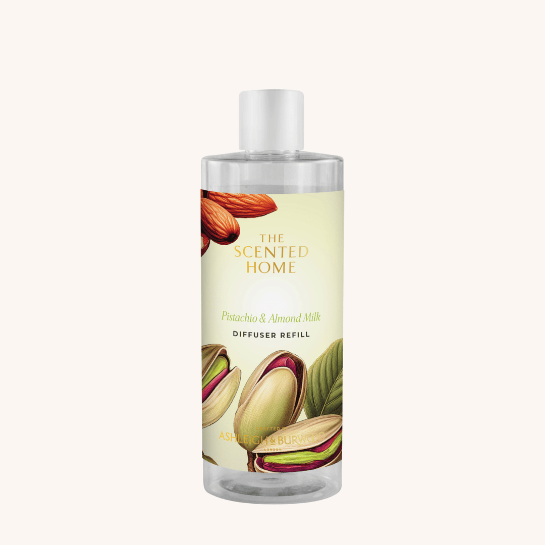 Pistachio & Almond Milk Reed Diffuser Refill on a white background
