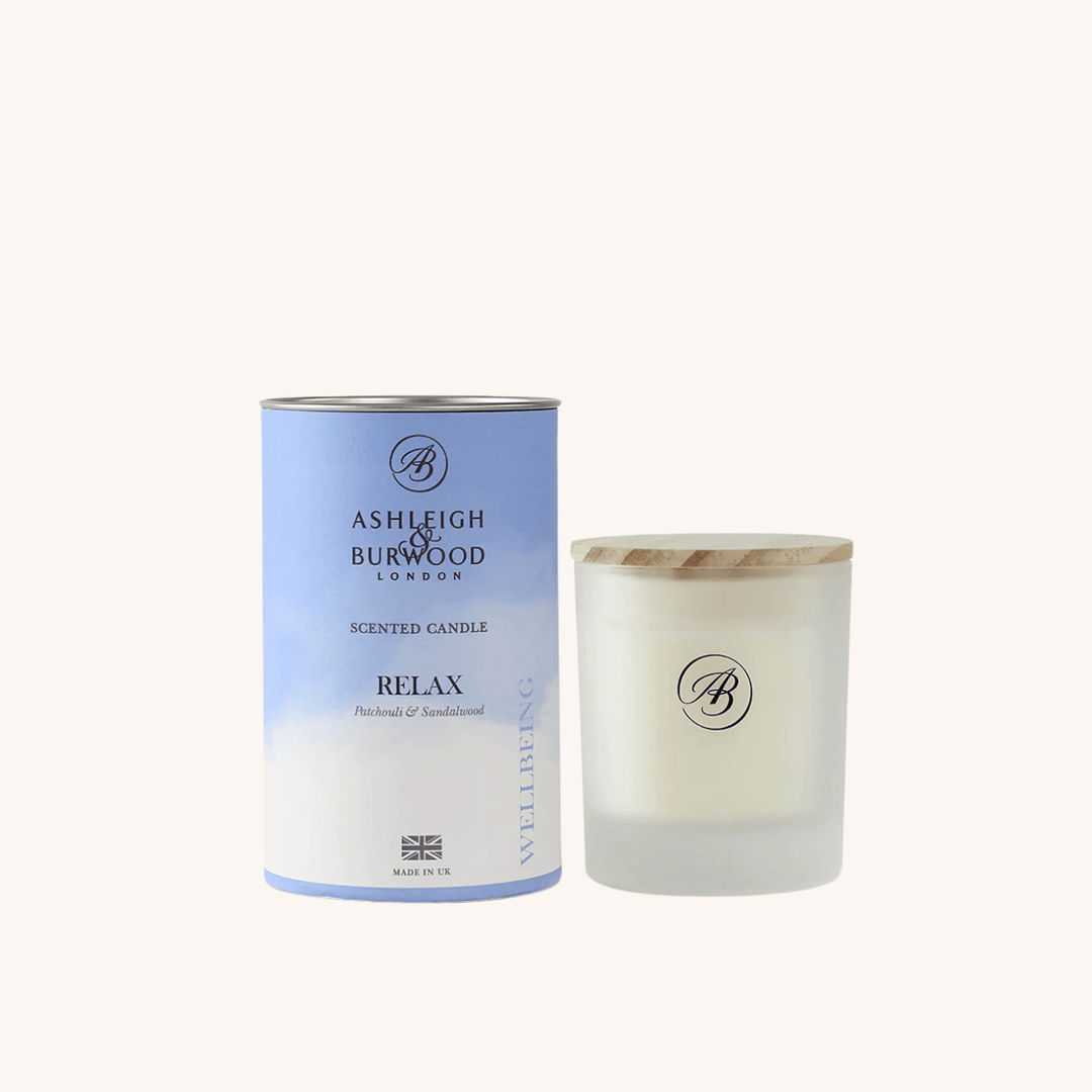 Relax Scented Candle on a white background