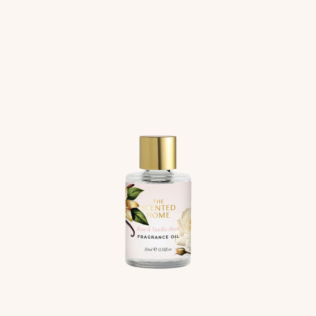 Rose & Vanilla Musk Fragrance Oil on a white background