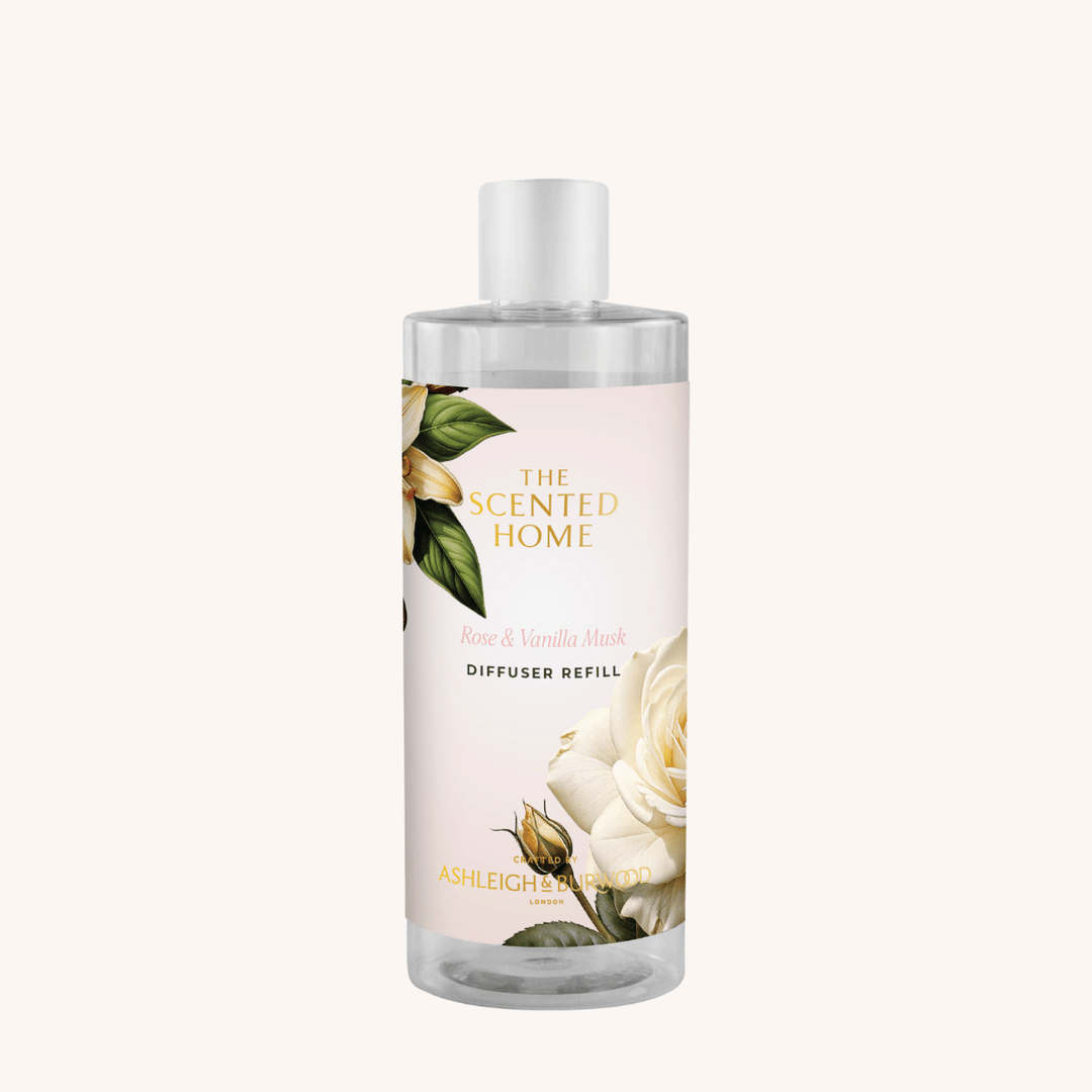 Rose & Vanilla Musk Reed Diffuser Refill on a white background