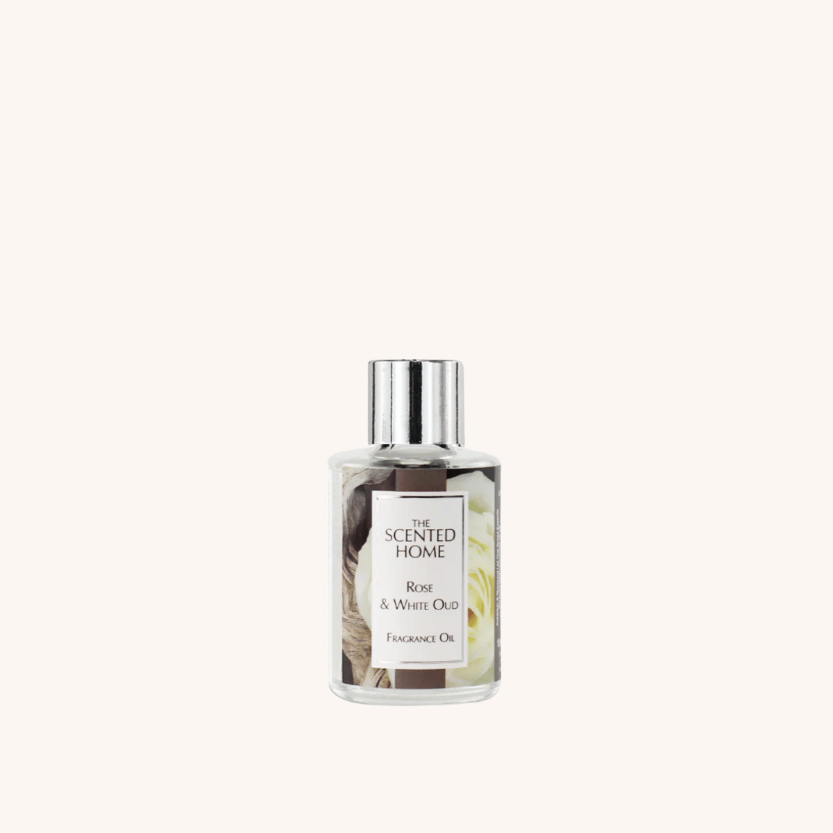 Rose & White Oud Fragrance Oil on a white background