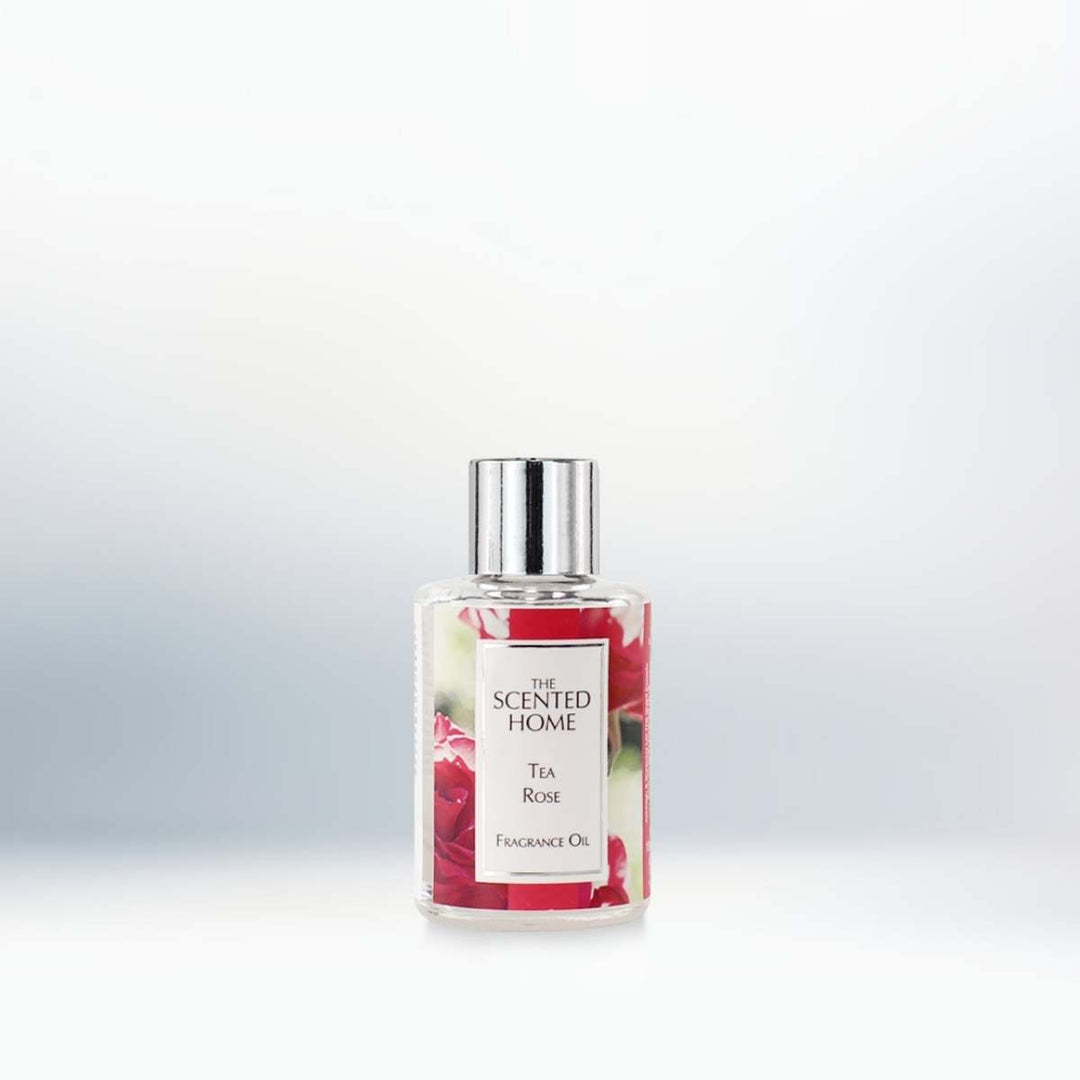 Tea Rose Fragrance Oil against a neutral background