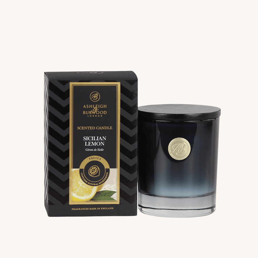 Sicilian Lemon Signature Scented Candle on a white background