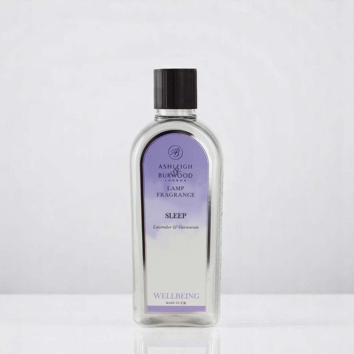 A bottle of Sleep Lamp Fragrance against a white neutral background
